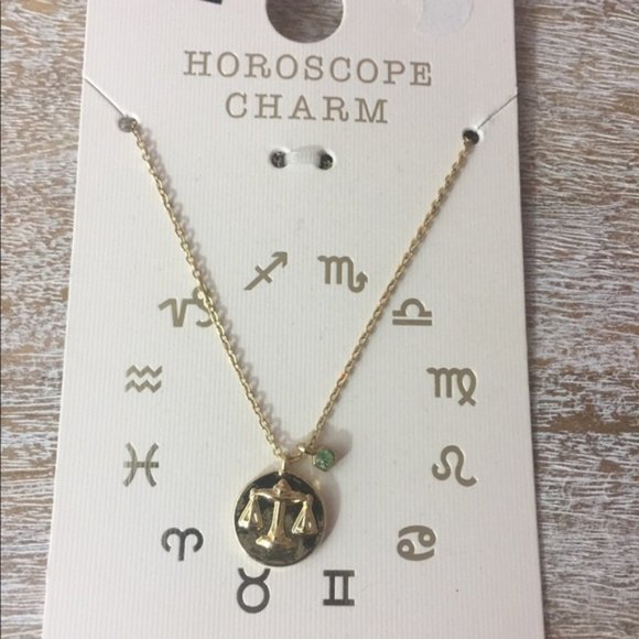 Libra Horoscope Charm Necklace - Picture 1 of 2